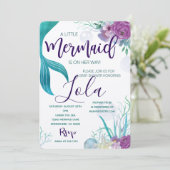 MERMAID BABY SHOWER INVITE KAART (Staand voorkant)