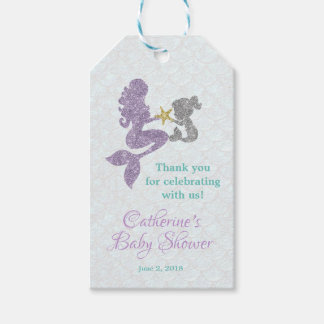 Mermaid baby shower merci étiquettes de faveur