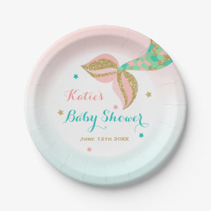 Mermaid Baby shower Papier Bord 7-inch schoeisel m