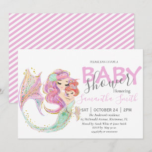 Mermaid Baby Shower Sweet Little Mermaid Aankondiging