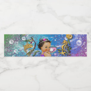 Mermaid Baby Shower Waterfleslabels Waterfles Etiket