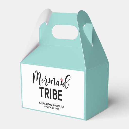 Mermaid Bachelorette Survival Kit Box Bedankdoosjes (Voorkant Zijde)