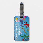 Mermaid bagagelabel (Achterkant verticaal)