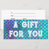 mermaid balance un cadeau pour votre carte (Devant / Derrière)