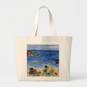 Mermaid Beach Art Sacs fourre-tout personnalisés