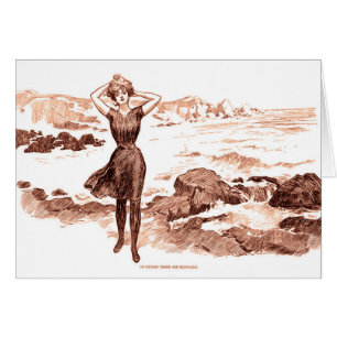 Mermaid Beach Gibson Girl Victoriaans Antiek