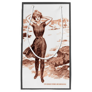 Mermaid Beach Gibson Girl Victoriaans Antiek Klein Cadeauzakje
