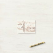 Mermaid Beach Gibson Girl Victoriaans Antiek Post-it® Notes (Op bureau)
