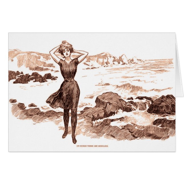 Mermaid Beach Gibson Girl Victorian Antique (Devant horizontal)
