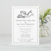 Mermaid Beach Wedding Invitation (Debout devant)