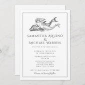 Mermaid Beach Wedding Invitation (Devant / Derrière)