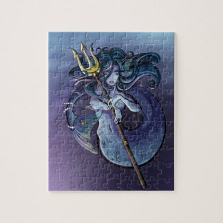 Mermaid Beauful Art Illustratie Legpuzzel