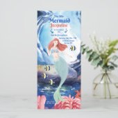 Mermaid Beauté Anniversaire Invitation (Debout devant)