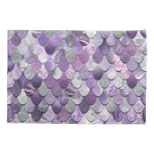 Mermaid Bedding, Mermaid Pillow Hoesje Paars Kussensloop (Achterkant)