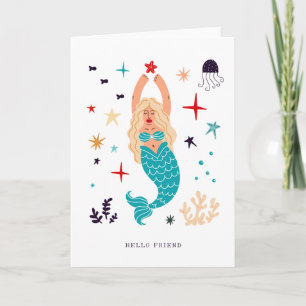 Mermaid Bericht Blanco Kaart