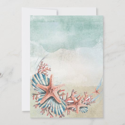 Mermaid Bewerkbaar Onder De Zee 5e Verjaardag Kaart (Achterkant)