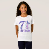 Mermaid Birthday 7th Birthday T-Shirt (Devant entier)