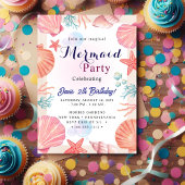 Mermaid Birthday Bash Kaart