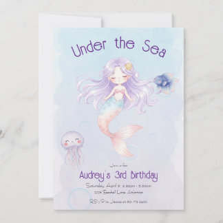 Mermaid Birthday Invitation
