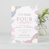 Mermaid Birthday Invitation (Debout devant)