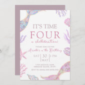 Mermaid Birthday Invitation (Devant / Derrière)