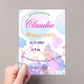 Mermaid Birthday Invitation for Kids (In situ (ordinateur de poche))