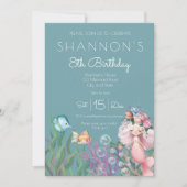 Mermaid Birthday Invitation Kaart (Voorkant)