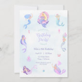 Mermaid Birthday Invitation Kaart (Voorkant)