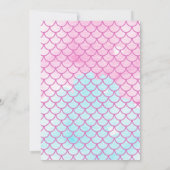 Mermaid Birthday Invitation Kaart (Achterkant)
