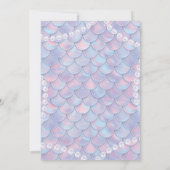 Mermaid Birthday Invitation Kaart (Achterkant)