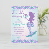 Mermaid Birthday Invitation Mermaid Numéro 3 (Debout devant)