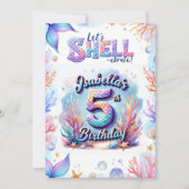 Mermaid Birthday Invitation Personalized Name Age (Devant)