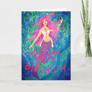Mermaid Birthday Kaart