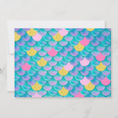 Mermaid Birthday Merci Cartes (Dos)