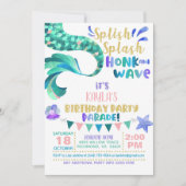Mermaid Birthday Parade Invitation Kaart (Voorkant)