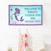 Mermaid Birthday Party Banner (Insitu)