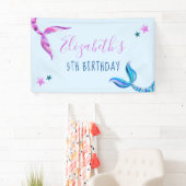 Mermaid Birthday Party Banner (Insitu)