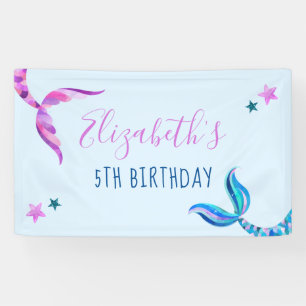 Mermaid Birthday Party Banner
