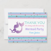 Mermaid Birthday Party Bedankt dat je creditcard u (Voorkant)