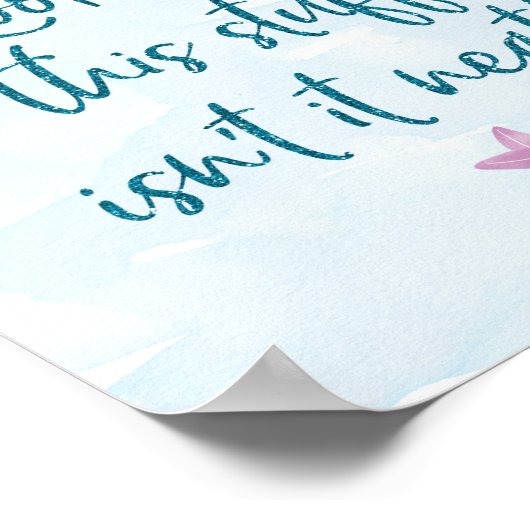 Mermaid Birthday Party Decorations Sign Poster (Hoek)