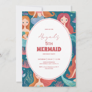 Mermaid Birthday Party Kaart