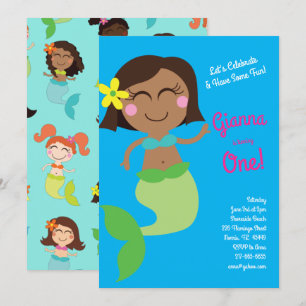 Mermaid Birthday Party Kaart