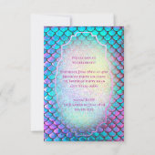 mermaid Birthday Party Kaart (Achterkant)