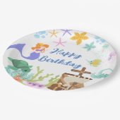 Mermaid Birthday Party Paper Bord (Gekanteld)