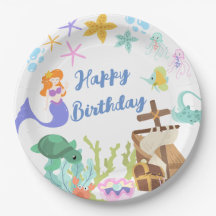 Mermaid Birthday Party Paper Bord