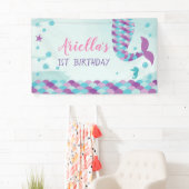 Mermaid Birthday Party Spandoek (Insitu)