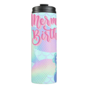 Mermaid Birthday thermale tumbler Thermosbeker