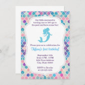 Mermaid Birthday Uitnodiging (Voorkant / Achterkant)