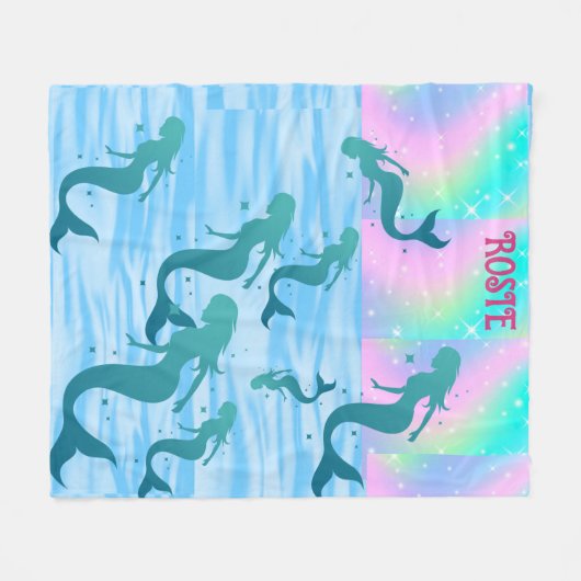 MERMAID BLANKET. COUVERTURE POLAIRE (Devant (Horizontal))