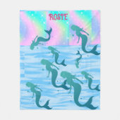 MERMAID BLANKET. FLEECE BLANKET DEKEN (Voorkant)